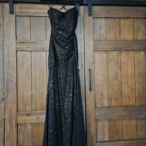 Black sequence formal dress - NEW